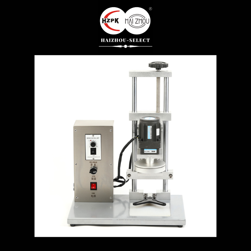 HAIZHOU-SELECT Semi-automatic Capping Pressing Machine Electrical Cap For Big Size Bottle Cover Table Pressure Cap Machine Plastic/Glass Bottle