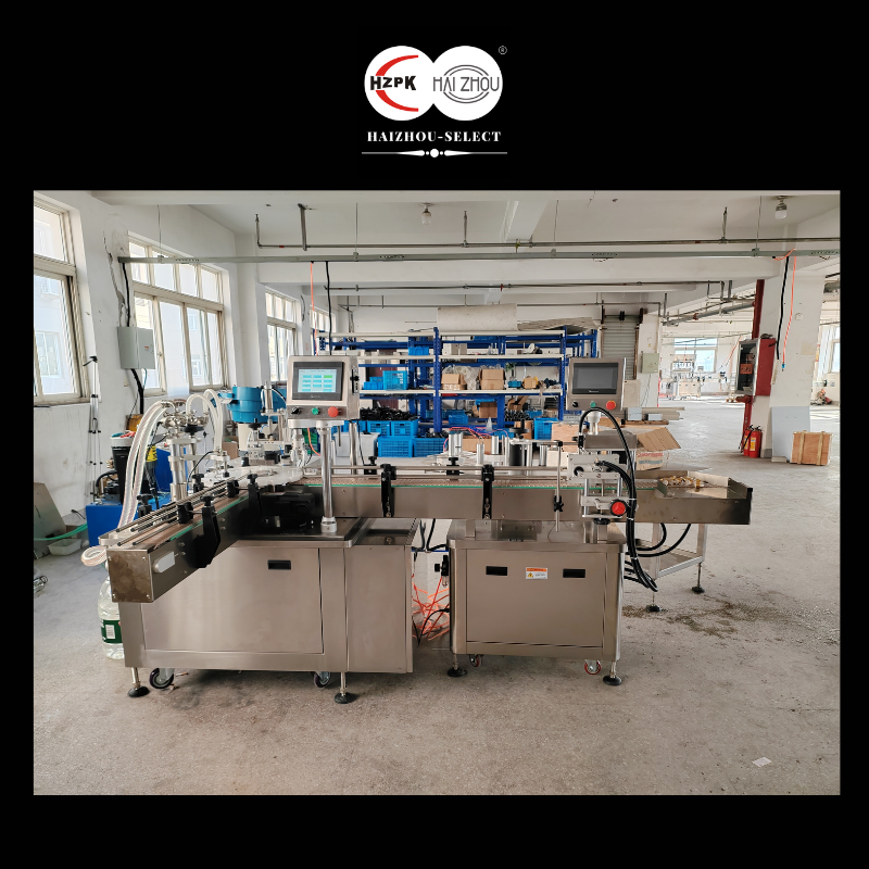 HAIZHOU-SELECT Fully Automatic Rotary Type Filling and Capping Machine Dropper Essential Oil Production Auto labeler
