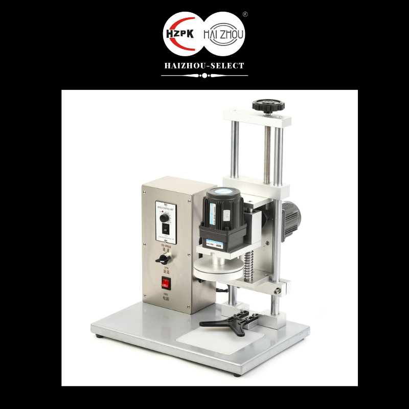 HAIZHOU-SELECT Semi-automatic Capping Pressing Machine Electrical Cap For Big Size Bottle Cover Table Pressure Cap Machine Plastic/Glass Bottle