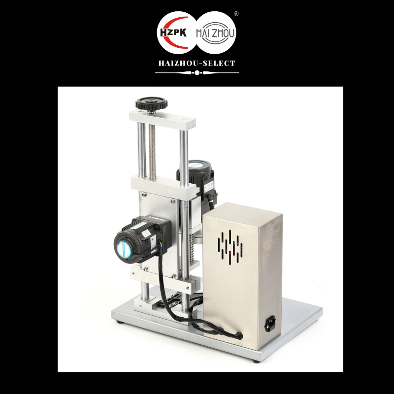 HAIZHOU-SELECT Semi-automatic Capping Pressing Machine Electrical Cap For Big Size Bottle Cover Table Pressure Cap Machine Plastic/Glass Bottle