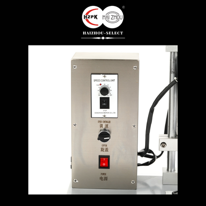 HAIZHOU-SELECT Semi-automatic Capping Pressing Machine Electrical Cap For Big Size Bottle Cover Table Pressure Cap Machine Plastic/Glass Bottle