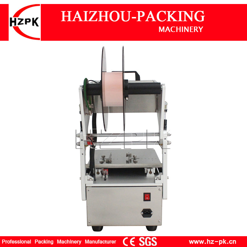 HAIZHOU Semi Automatic Flat Bottle Caps Box Labeling Machine Commercial Packing Machinery Self Adhesive Labels Easy Operate MT-150