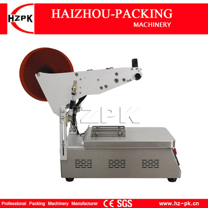 HAIZHOU Semi Automatic Flat Bottle Caps Box Labeling Machine Commercial Packing Machinery Self Adhesive Labels Easy Operate MT-150