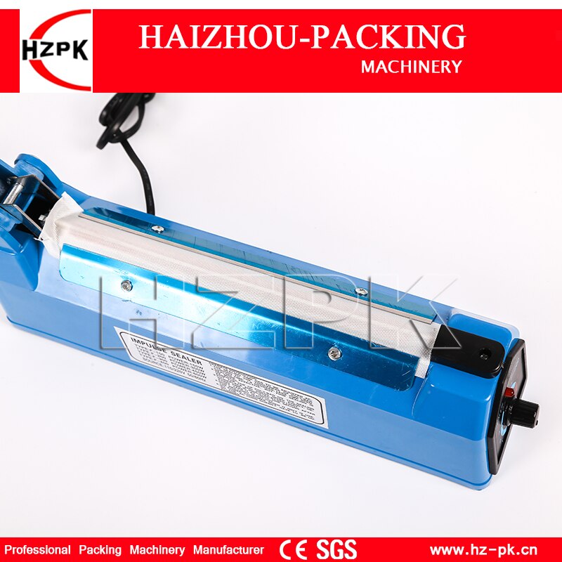 HZPK Manual Pressure Heat Impulse Sealer Plastic ABS Body Handle Sealing Machine For Vegetables Snacks Food Saver 400mm PFS-400