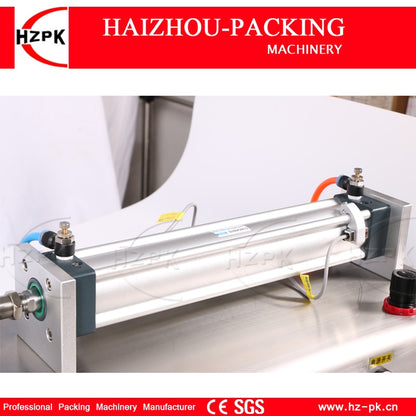 HZPK Semi-Automatic 304 Stainless Steel Horizontal Single Head Filling Paste Chocolate Cream Machine With 40L Hoper 200-1500ml