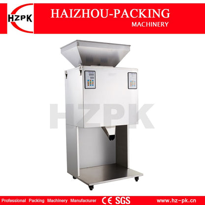 HZPK Semi Auto Coffee Beans Bag Pouch Spice Bottle Jar Can Particle Granule Weighing Filling And Packing Machine 100-10000g