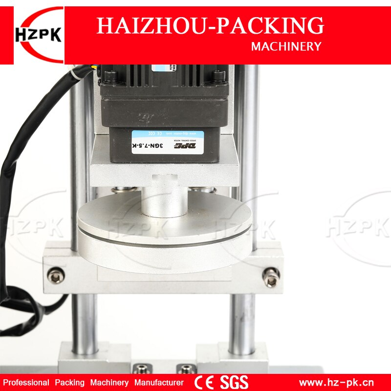 HZPK Semi-automatic Capping Machine Electrical Capping For Big Size Bottle Cover Table Pressure Cap Machine Plastic/Glass Bottle