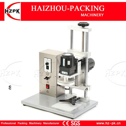 HZPK Semi-automatic Capping Machine Electrical Capping For Big Size Bottle Cover Table Pressure Cap Machine Plastic/Glass Bottle