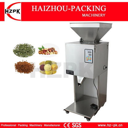 HZPK Semi Auto Seeds Tea Coffee Beans Bag Pouch Spice Bottle Jar Can Granule Particle Weighing Packing And Filling Machines