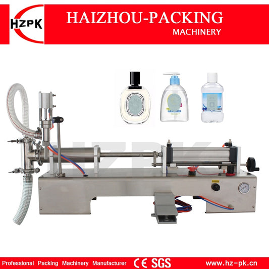 HZPK Horizontal Semi-automatic Stainless steel Air Full Pneumatic Liquid Hand Sanitizer Filler Mini Packing Filling Machine