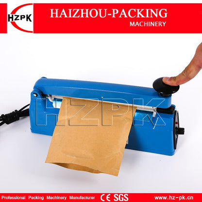 HZPK Manual Pressure Heat Impulse Sealer Plastic ABS Body Handle Sealing Machine For Vegetables Snacks Food Saver 400mm PFS-400