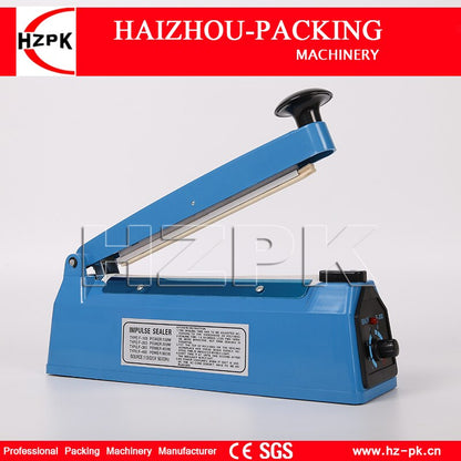 HZPK Manual Pressure Heat Impulse Sealer Plastic ABS Body Handle Sealing Machine For Vegetables Snacks Food Saver 400mm PFS-400