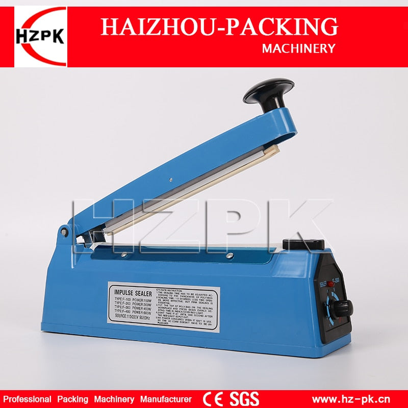 HZPK Hot Selling Simple Hand Pressure Heat Impulse Sealer Plastic Body Manual Sealing Machine For Fruit Saver 250mm PFS-250