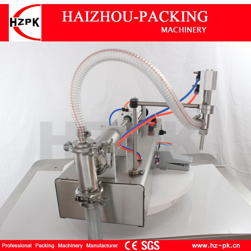 HZPK Horizontal Semi-automatic Stainless steel Air Full Pneumatic Liquid Hand Sanitizer Filler Mini Packing Filling Machine