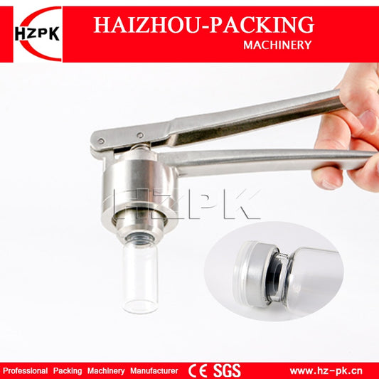 HZPK 13mm 20mm Manual Perfume Bottle Feed Tool Bottle Vial Crimper Capping Sealing Machine Handle Package