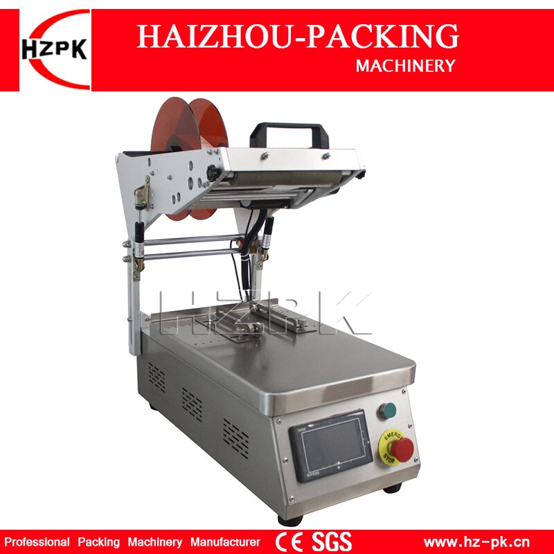 HZPK Semi Automatic Flat Bottle Caps Box Labeling Machine Commercial Packing Machinery Self Adhesive Labels Easy Operate MT-150