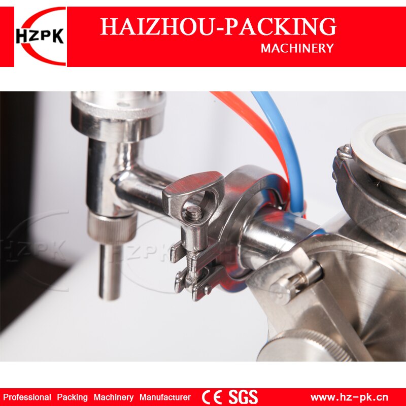 HZPK Semi-Automatic Horizontal Single Nozzle Paste Cream Puree Filling Machine All Connect Food Grade Stainless Steel 300-2500ml