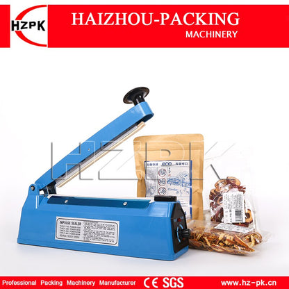 HZPK Manual Pressure Heat Impulse Sealer Plastic ABS Body Handle Sealing Machine For Vegetables Snacks Food Saver 400mm PFS-400