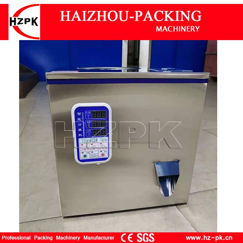 HZPK Small Granule Tea Spices Roasted Seeds Nuts Accesories 2-50g Weighing Bag Jar Bottles Filling Beans Packing Machine 610B