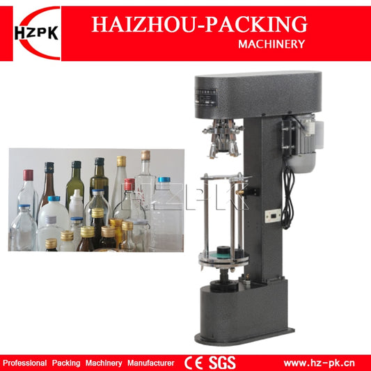 HZPK Semi Automatic Electric Wine Glass Whisk Bottle Aluminum Lid Cap Lock Desktop Capping Machine DK-50D Commercial Pack