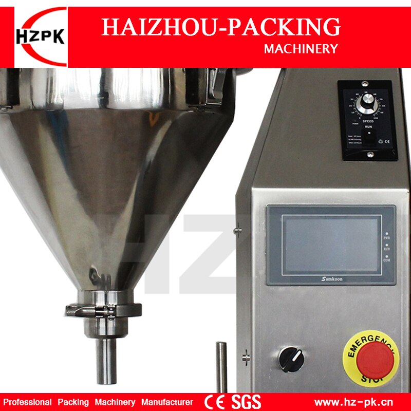 HZPK Servo Small Benchtop Powder Filling Machine For Rice/Face Powder Desktop Mini Filling Equipment With PLC Touch Screen 1-30g