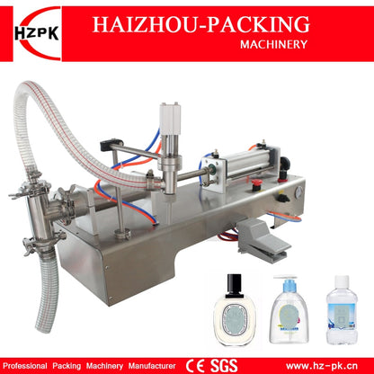 HZPK Horizontal Semi-automatic Stainless steel Air Full Pneumatic Liquid Hand Sanitizer Filler Mini Packing Filling Machine