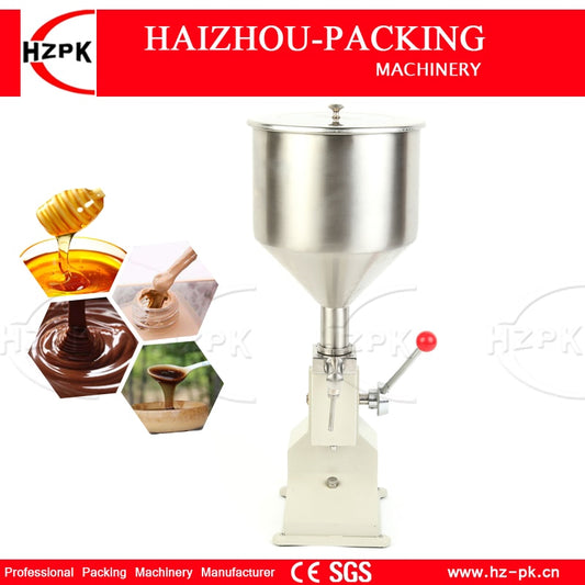 HZPK Manual Filling Machine Handle Pressure Easy Operation Paste Food Filling Machine Liquid Filler Honey Packing Machine 5-50ml