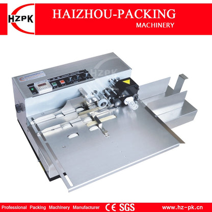 HZPK Solid Ink Roller Coding Machine Stainless Steel Shell Widen Type Bag Counting Date Code Printing Small Packer MY-380F/W