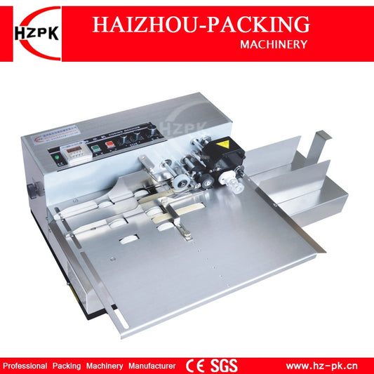 HZPK Solid Ink Roller Coding Machine Stainless Steel Shell Widen Type Bag Counting Date Code Printing Small Packer MY-380F/W