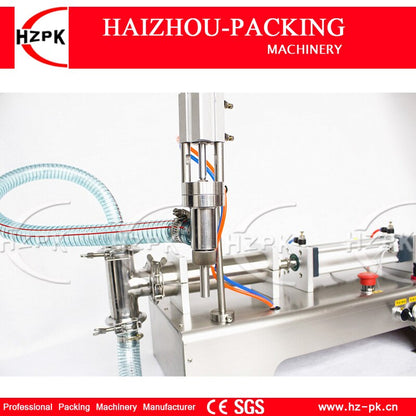 HZPK Bottle Filler Tabletop Stainless Steel Liquid Filling Single Nozzle Small Packing Machine For Juice Water 30-300ml G1WYD300