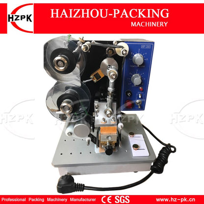 HZPK Electric Hot Ribbon Label Printing Machine Numbers Print Machine Plastic Film/Plastic Bag Date Printing With A Ribbon Free