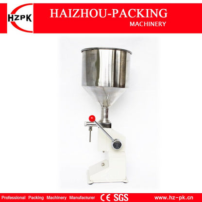 HZPK Manual Filling Machine Handle Pressure Easy Operation Paste Food Filling Machine Liquid Filler Honey Packing Machine 5-50ml