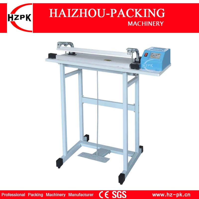 HZPK Pedal Impulse Sealer Packing Machine Food Saver With The Optional Color Strip Coder For Plastic Bags Aluminum Foil SF-300