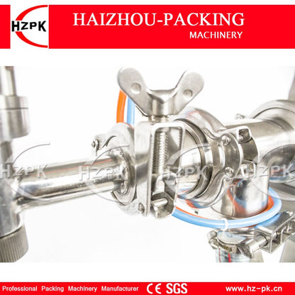 HZPK Vertical Single Head Liquid Filling Machine Electric&amp;Pneumatic For Food Processor Filler Small Packer 1000-5000ml G1LYD5000