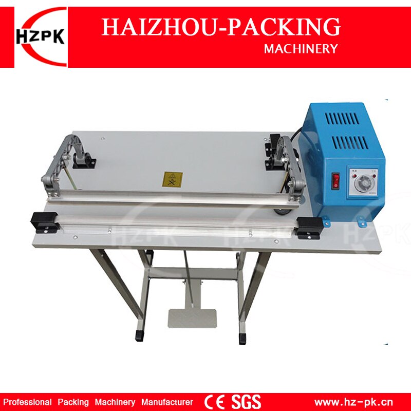 HZPK Pedal Impulse Sealer Packing Machine Food Saver With The Optional Color Strip Coder For Plastic Bags Aluminum Foil SF-300