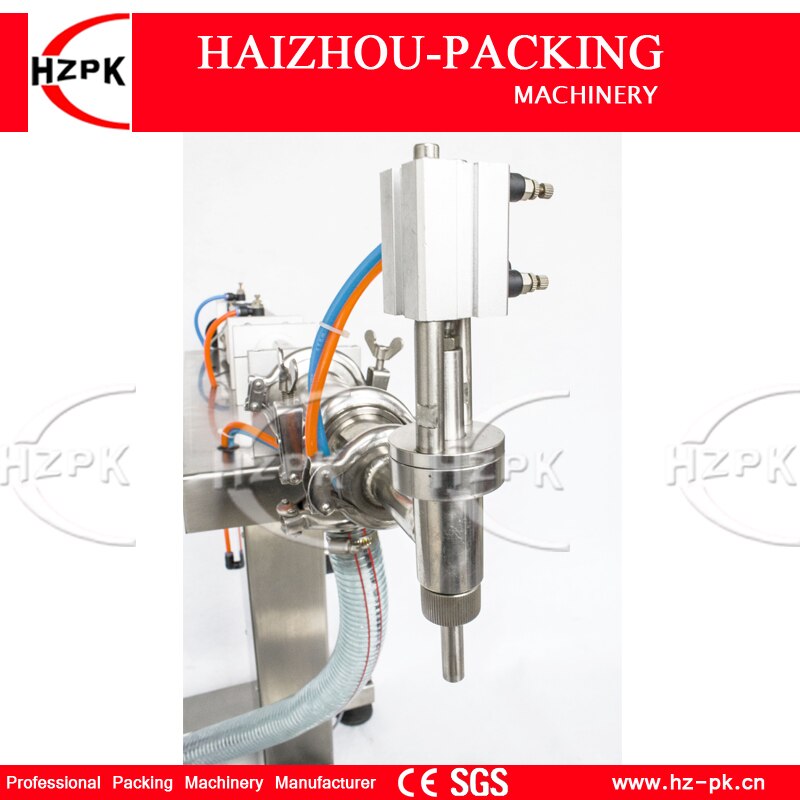 HZPK Vertical Single Head Liquid Filling Machine Electric&amp;Pneumatic For Food Processor Filler Small Packer 1000-5000ml G1LYD5000