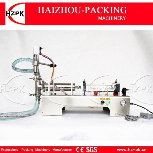 HZPK Semi-automatic Stainless 304 Steel Water Filling Single Head Filler Liquid Machine Small Packaging 1000-5000ml G1WYD5000