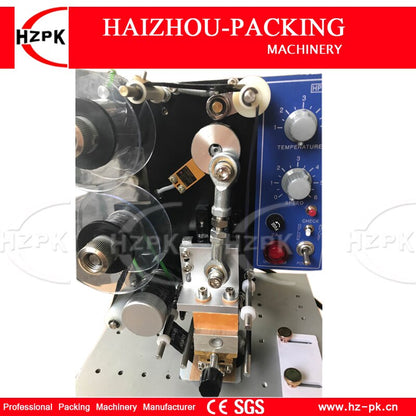 HZPK Electric Hot Ribbon Label Printing Machine Numbers Print Machine Plastic Film/Plastic Bag Date Printing With A Ribbon Free