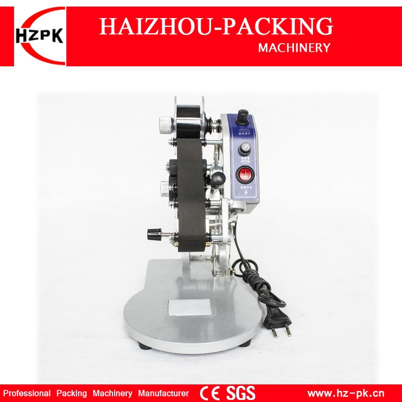 HZPK Color Ribbon Hot Coding Machine Heating Foil Manual Stamps Code Printing Machine Labels Plastic Bag Printer Machine DY-8