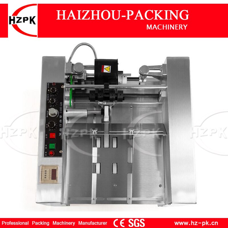 HZPK Automatic Steel Seal Produce Expiry Date Ink Printing Machine Box And Paper Printer For Medicine box MY-300I