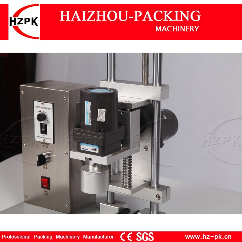 HZPK Semi-automatic Desktop Electric Screw Capping Machine Double Motor Working Aluminum Head For Plastic/Glass Bottle