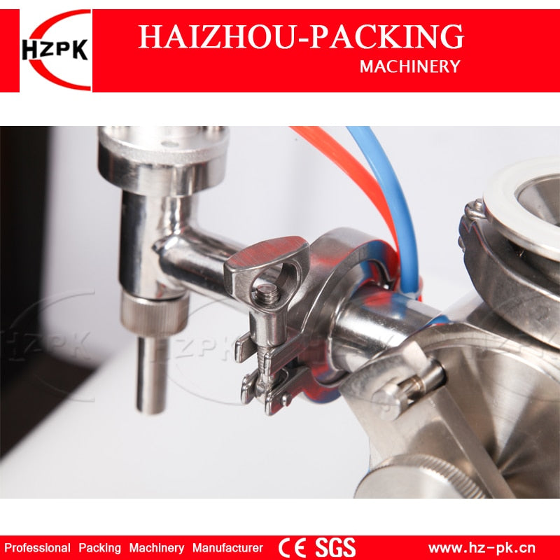 HZPK Semi-Automatic Tabletop One Nozzle Tomato Paste Thickness Filling Machine Small Industrial Packing Machine 50-500ml