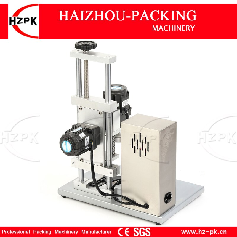 HZPK Semi-automatic Capping Machine Electrical Capping For Big Size Bottle Cover Table Pressure Cap Machine Plastic/Glass Bottle