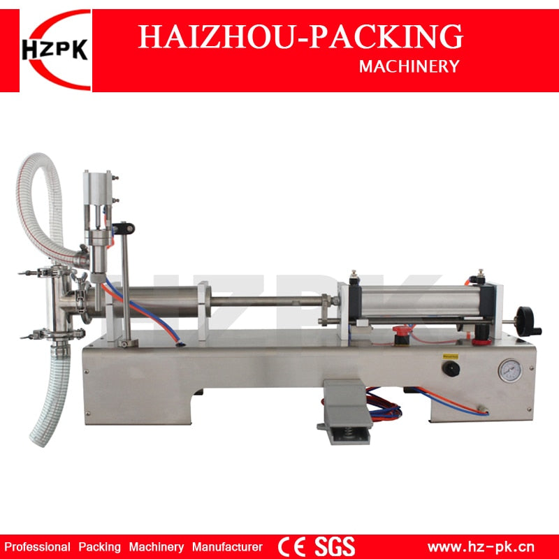 HZPK Semi-automatic Full Pneumatic Liquid Hand Sanitizer Gel Safe Small Commercial Packing No Electric Power Filling Machine