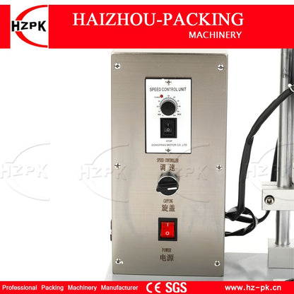 HZPK Semi-automatic Capping Machine Electrical Capping For Big Size Bottle Cover Table Pressure Cap Machine Plastic/Glass Bottle