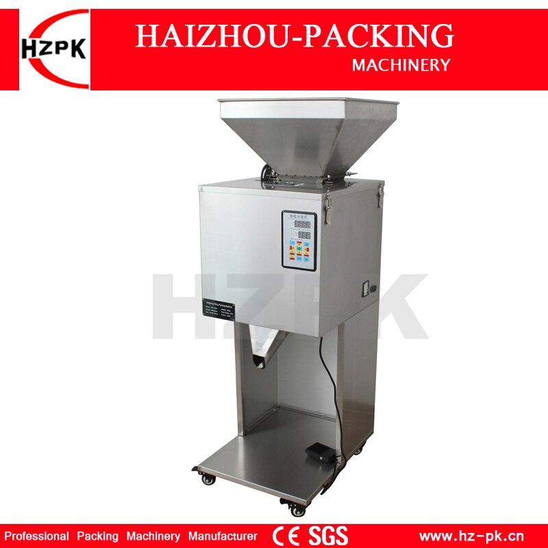 HZPK Semi Auto Seeds Tea Coffee Beans Bag Pouch Spice Bottle Jar Can Granule Particle Weighing Packing And Filling Machines