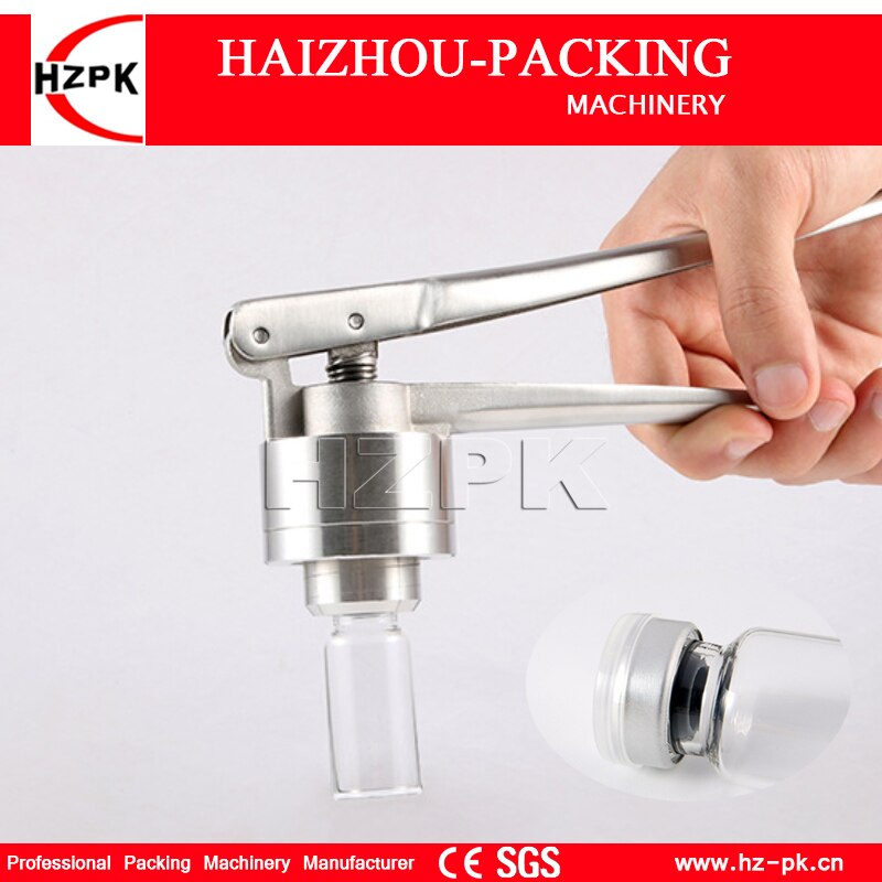 HZPK 13mm 20mm Manual Perfume Bottle Feed Tool Bottle Vial Crimper Capping Sealing Machine Handle Package