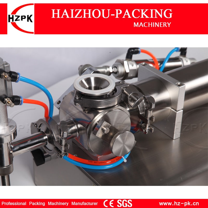 HZPK Semi-Automatic Tabletop One Nozzle Tomato Paste Thickness Filling Machine Small Industrial Packing Machine 50-500ml