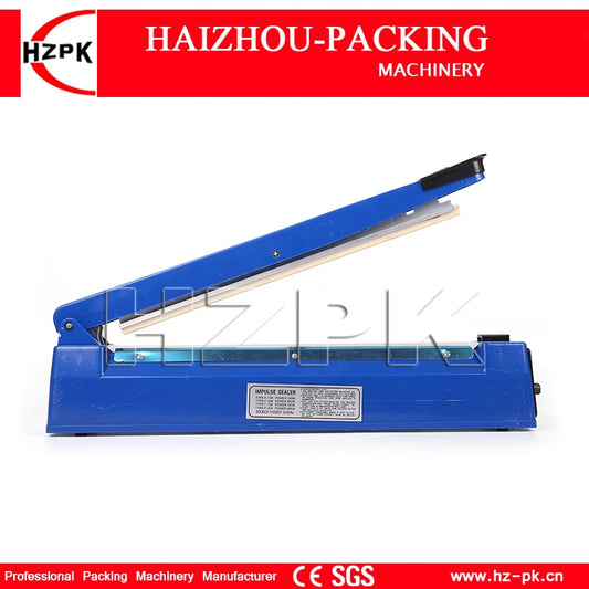 HZPK Manual Pressure Heat Impulse Sealer Plastic ABS Body Handle Sealing Machine For Vegetables Snacks Food Saver 400mm PFS-400