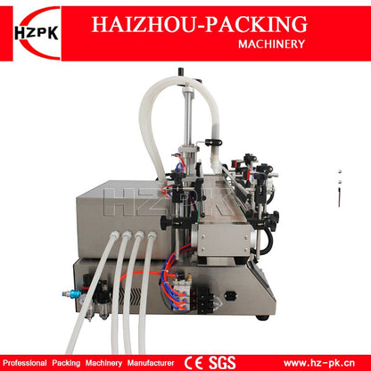 HZPK Automatic Tabletop Liquid Juice Water Filling Machine Diaphragm Pump Food Grade Material Stainless Steel Body TFM-120Y